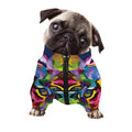 Colorful Tiger Portrait Print Dog Zip Up Jacket