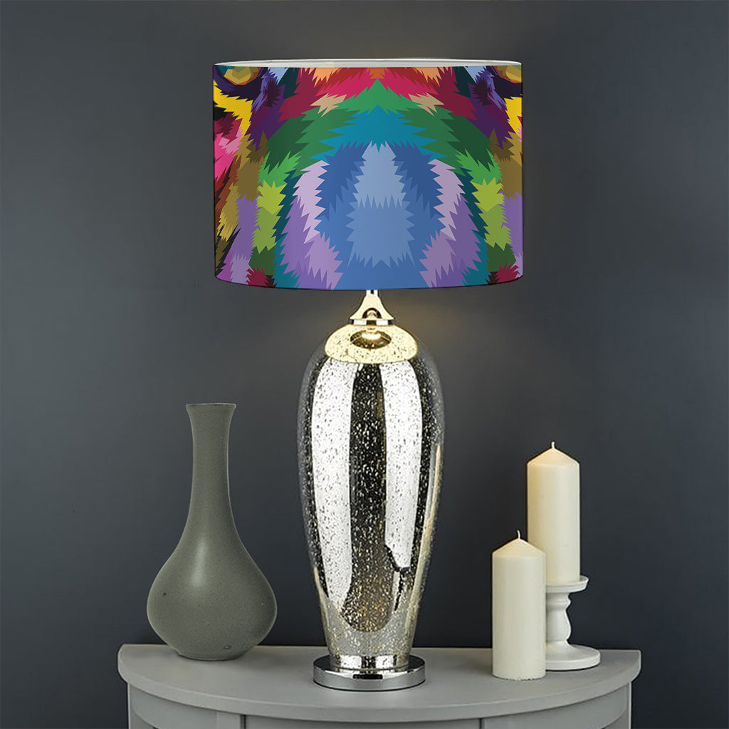 Colorful Tiger Portrait Print Drum Lamp Shade