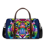Colorful Tiger Portrait Print Duffle Bag