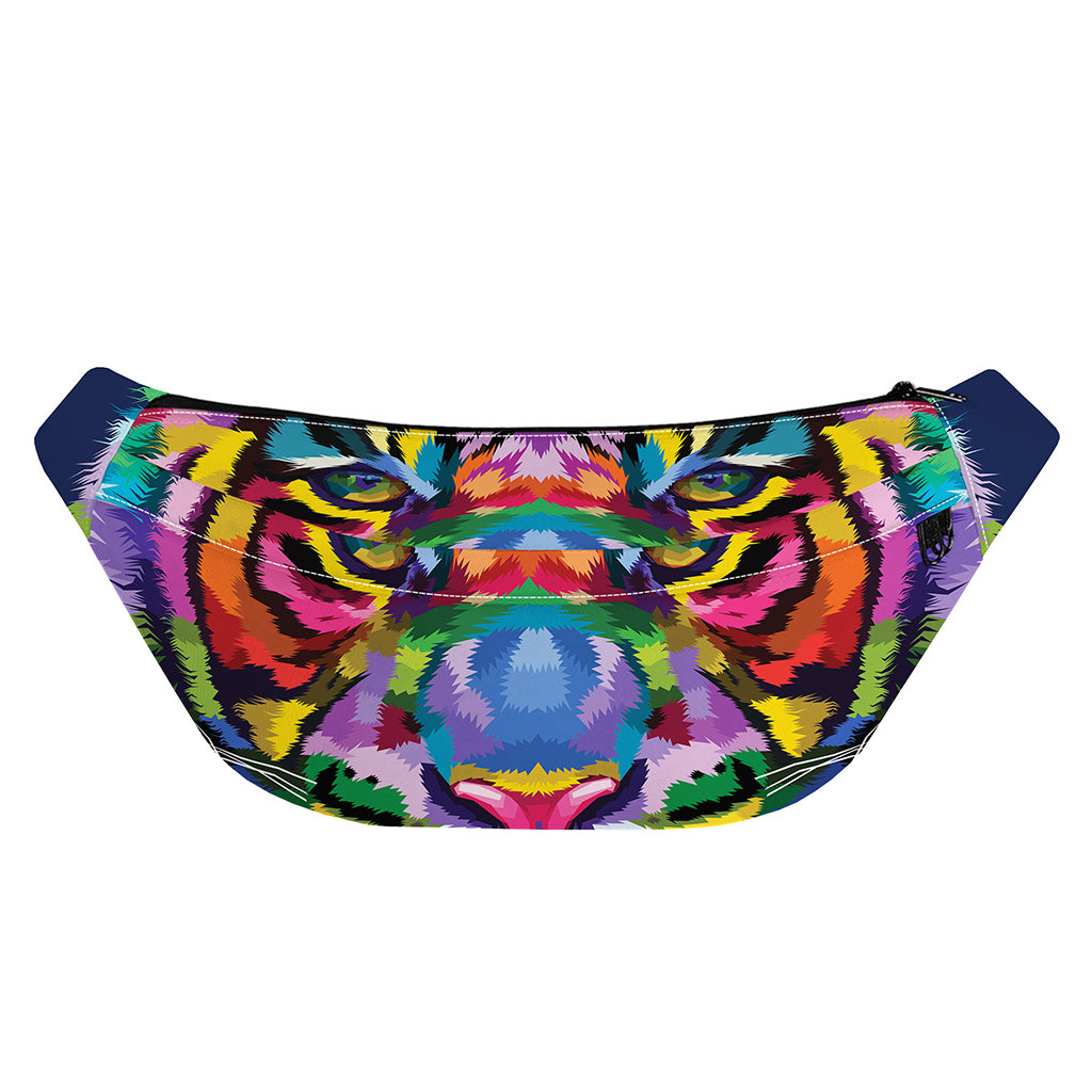 Colorful Tiger Portrait Print Fanny Pack