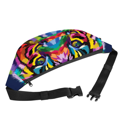 Colorful Tiger Portrait Print Fanny Pack