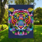 Colorful Tiger Portrait Print Garden Flag