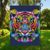 Colorful Tiger Portrait Print Garden Flag