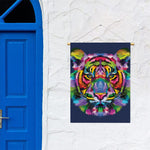 Colorful Tiger Portrait Print Garden Flag
