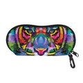 Colorful Tiger Portrait Print Glasses Case