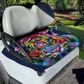 Colorful Tiger Portrait Print Golf Cart Seat Cover
