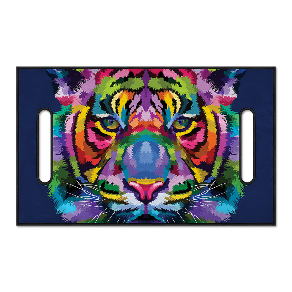 Colorful Tiger Portrait Print Golf Cart Seat Cover
