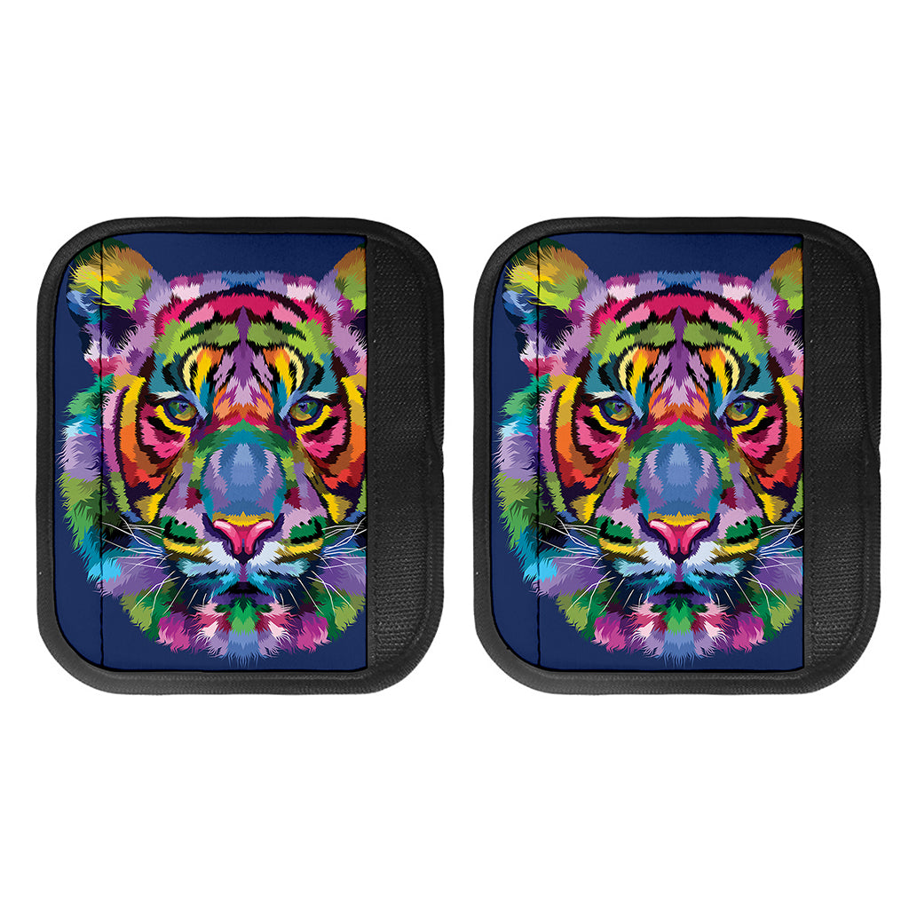 Colorful Tiger Portrait Print Handle Covers