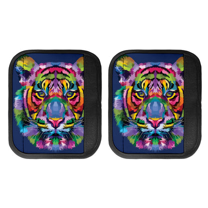 Colorful Tiger Portrait Print Handle Covers