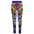 Colorful Tiger Portrait Print High-Waisted Pocket Leggings