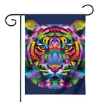 Colorful Tiger Portrait Print House Flag