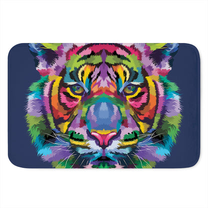 Colorful Tiger Portrait Print Indoor Door Mat