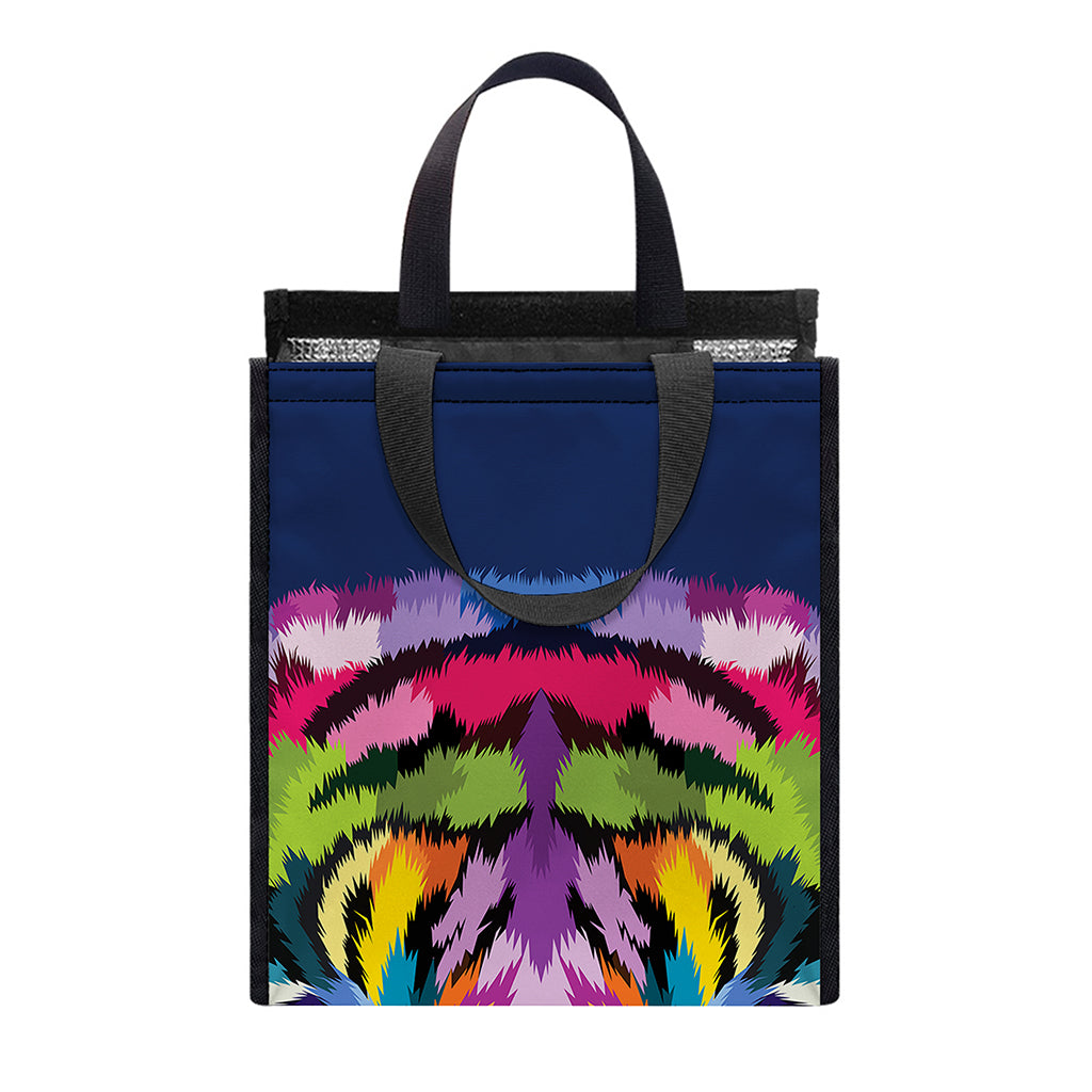 Colorful Tiger Portrait Print Insulated Lunch Tote