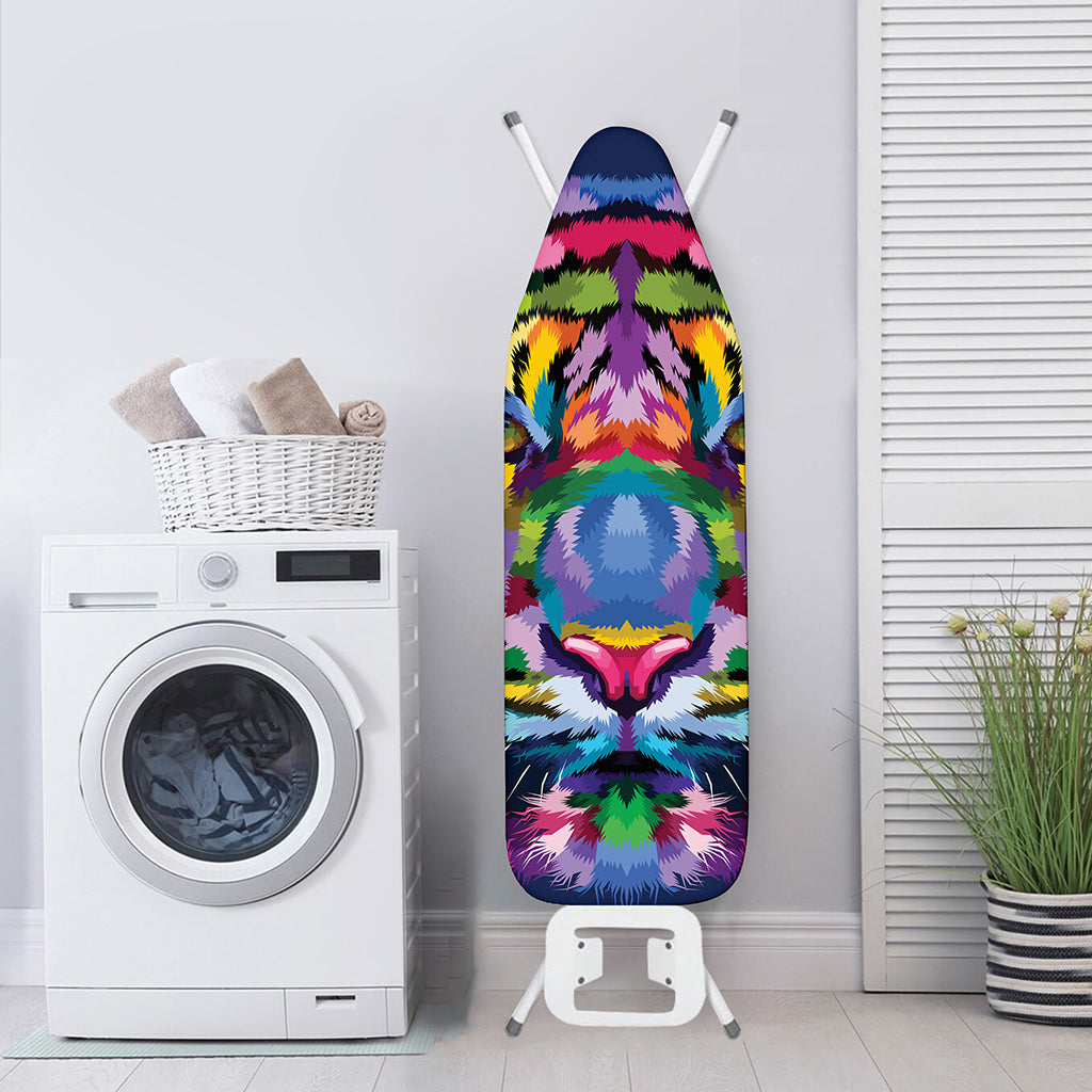 Colorful Tiger Portrait Print Ironing Board Cover