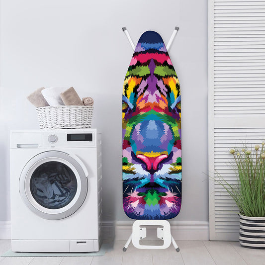 Colorful Tiger Portrait Print Ironing Board Cover