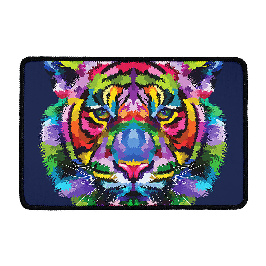 Colorful Tiger Portrait Print Kitchen Mat