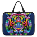 Colorful Tiger Portrait Print Laptop Sleeve With Handle