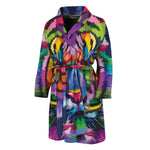 Colorful Tiger Portrait Print Men's Bathrobe