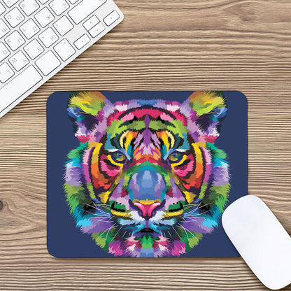 Colorful Tiger Portrait Print Mouse Pad