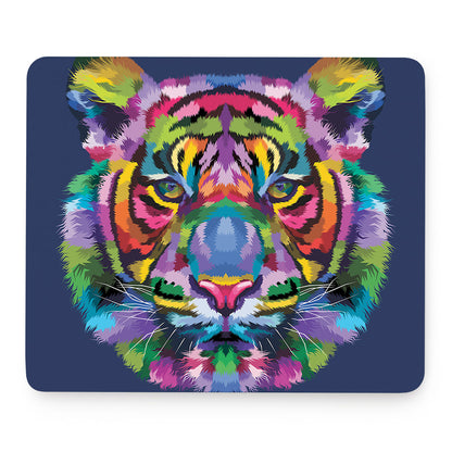 Colorful Tiger Portrait Print Mouse Pad