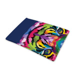 Colorful Tiger Portrait Print Pet Cooling Mat Cover