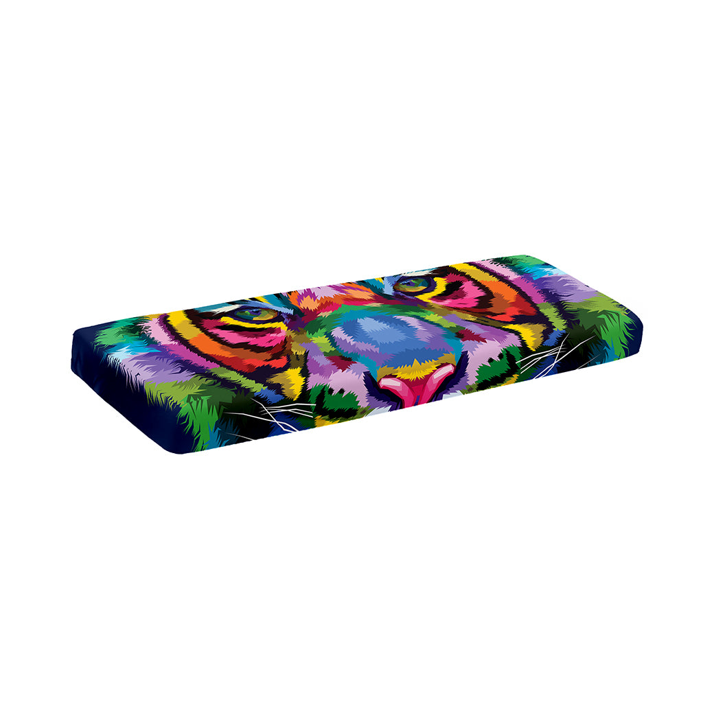 Colorful Tiger Portrait Print Piano Keyboard Cover