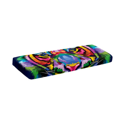 Colorful Tiger Portrait Print Piano Keyboard Cover