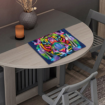 Colorful Tiger Portrait Print Placemat