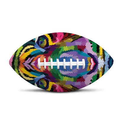 Colorful Tiger Portrait Print Rugby Ball