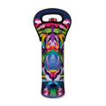Colorful Tiger Portrait Print Single Neoprene Wine Tote