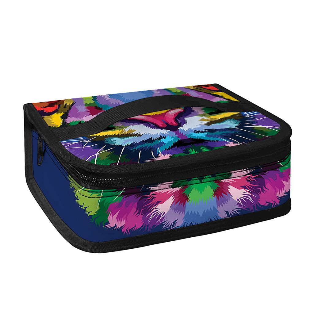 Colorful Tiger Portrait Print Small Lunch Bag