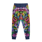 Colorful Tiger Portrait Print Sweatpants