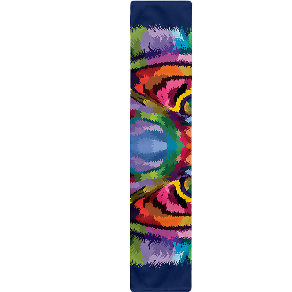 Colorful Tiger Portrait Print Table Runner