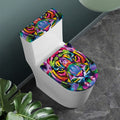 Colorful Tiger Portrait Print Toilet Lid And Tank Cover Set