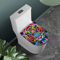 Colorful Tiger Portrait Print Toilet Lid Cover