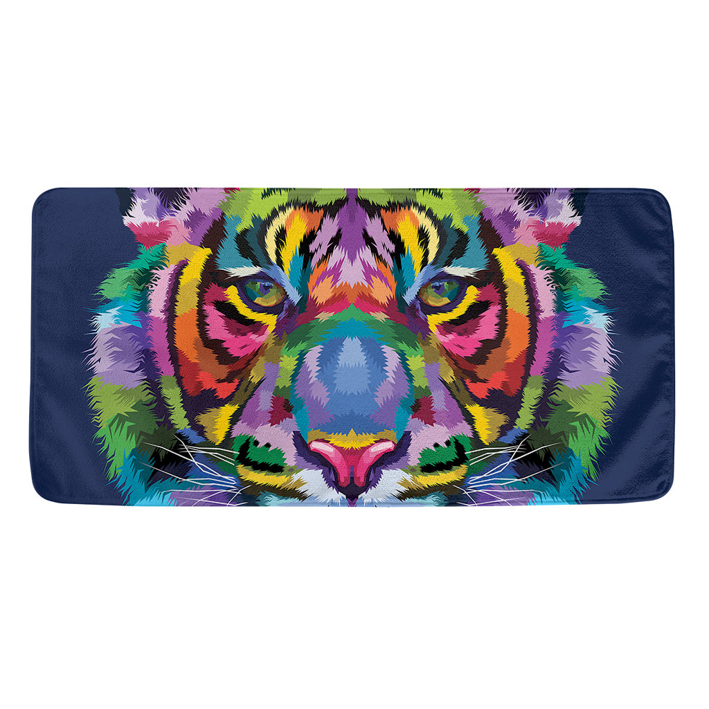 Colorful Tiger Portrait Print Towel
