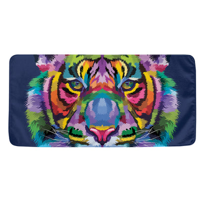 Colorful Tiger Portrait Print Towel