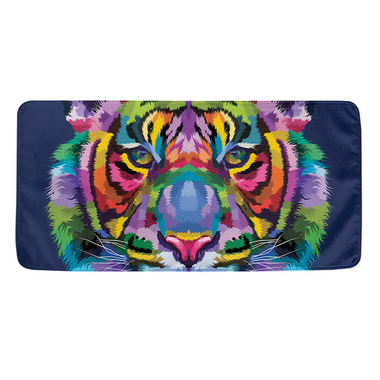 Colorful Tiger Portrait Print Towel