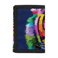 Colorful Tiger Portrait Print Trifold Wallet