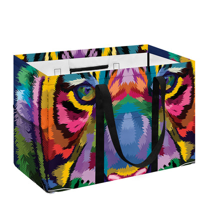 Colorful Tiger Portrait Print Utility Tote Bag