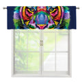 Colorful Tiger Portrait Print Window Valance