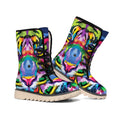 Colorful Tiger Portrait Print Winter Boots