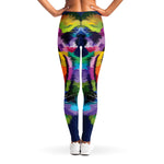 Colorful Tiger Portrait Print Women's Leggings