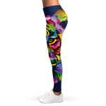 Colorful Tiger Portrait Print Women's Leggings