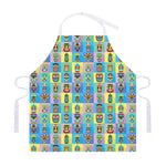 Colorful Tiki Pattern Print Adjustable Apron