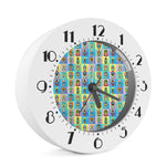 Colorful Tiki Pattern Print Alarm Clock