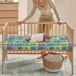 Colorful Tiki Pattern Print Baby Crib Sheet
