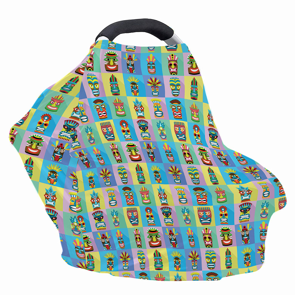 Colorful Tiki Pattern Print Baby Seat Cover