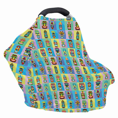 Colorful Tiki Pattern Print Baby Seat Cover
