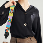 Colorful Tiki Pattern Print Bag Strap